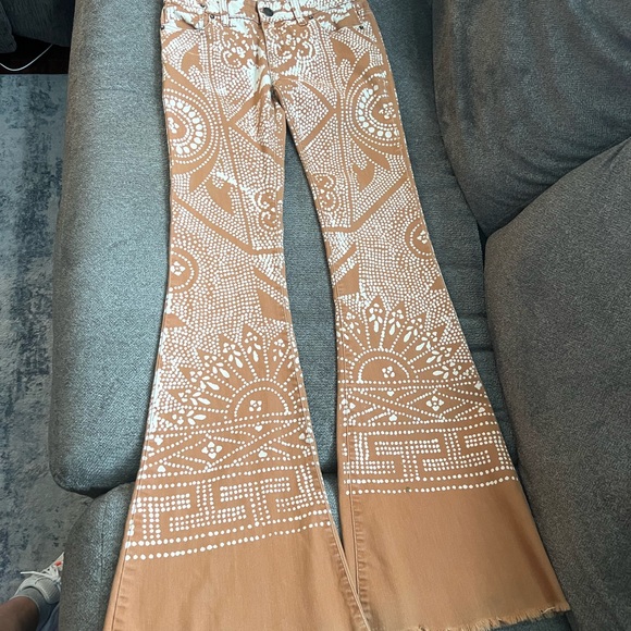 Free people Discharge Bali Flare In Caramel Wash 24 preowned - Picture 2 of 9